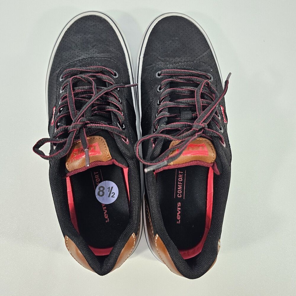 Levi's Miles Men's Sneakers Size 8 1/2 8.5 Black & Brown - Picture 5 of 8